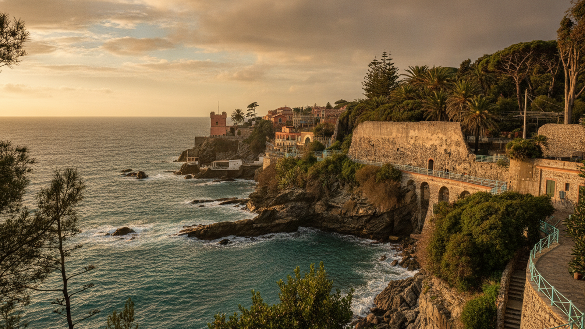 Nervi e la Passeggiata Anita Garibaldi — Genova (Liguria)